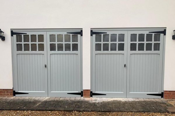 Grey Side-hinged Garage Door