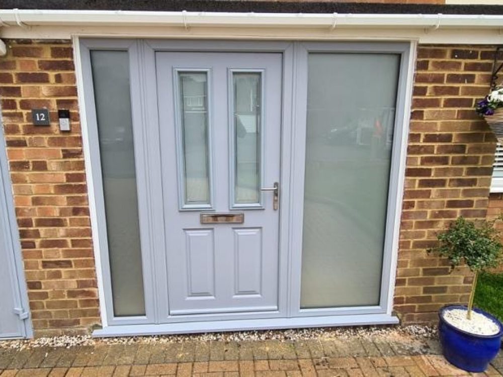 Matching Grey Garage Door & Front Door 3