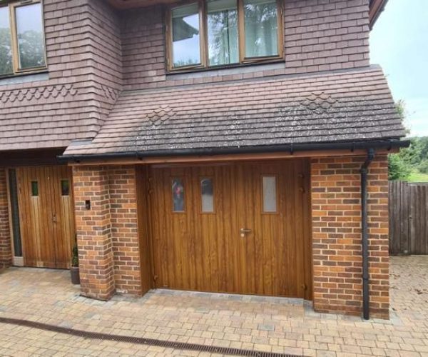 Timber Garage Doors with Pedestrian Access 2