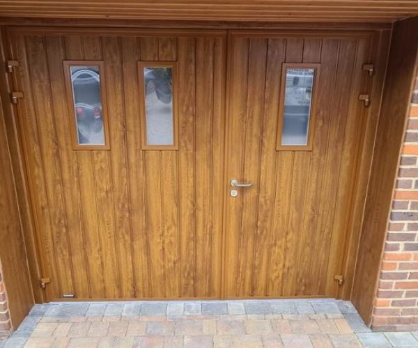 Timber Garage Doors with Pedestrian Access 3