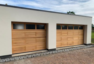 Insulated Double electric garage door