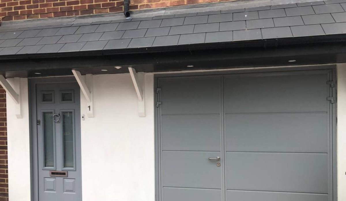 Side-hinged garage door