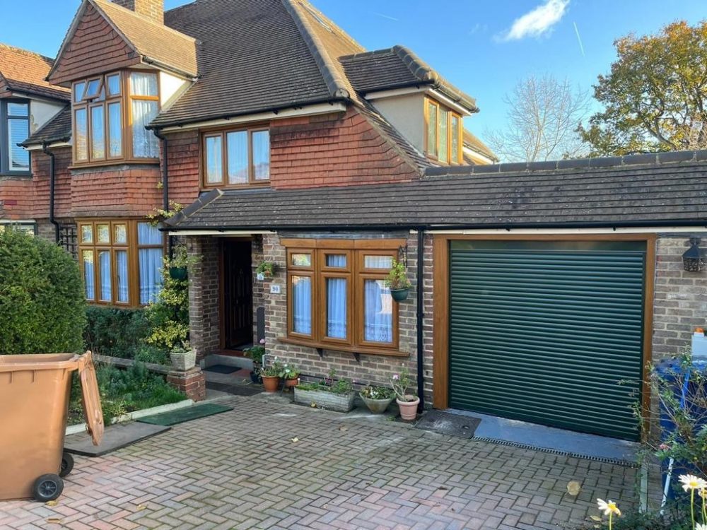 Green Roller Garage Door 1