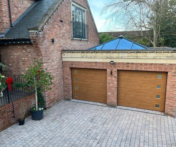 Two Timber Effect Sectional Garage Doors 2