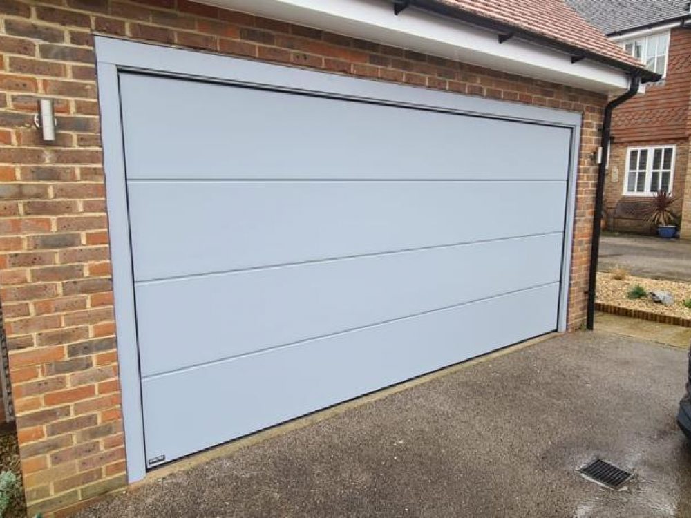 Light Grey Sectional Door With Matching Front Door 2