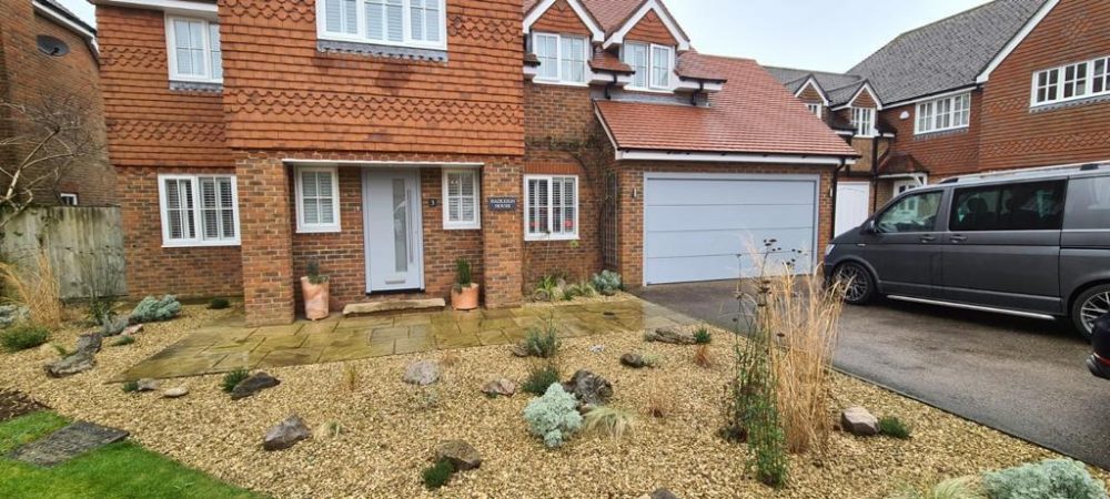 Light Grey Sectional Door With Matching Front Door 1