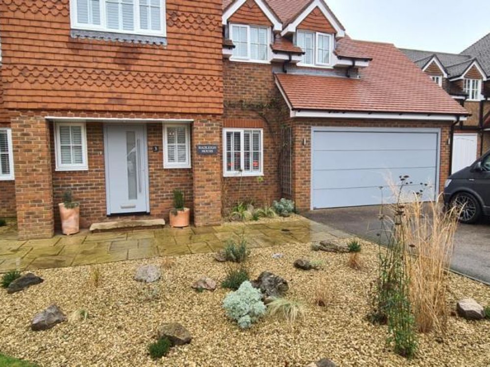 Light Grey Sectional Door With Matching Front Door 3