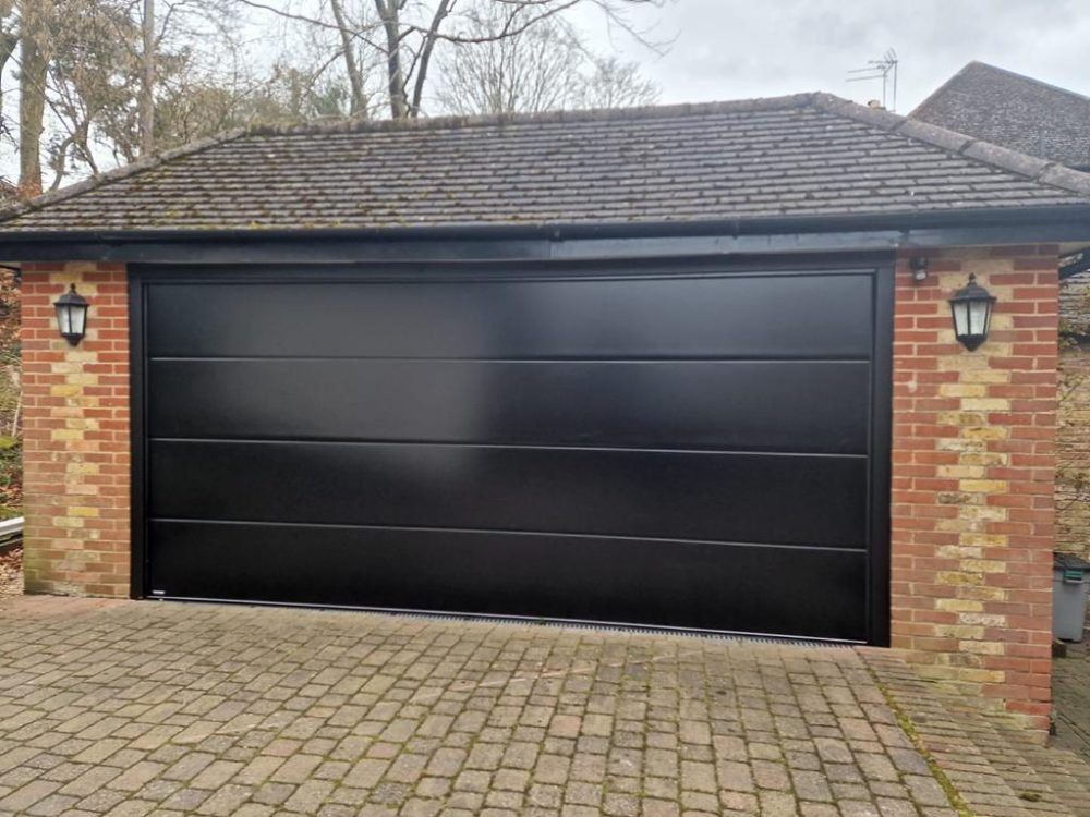 Black Double Sectional Garage Door 3
