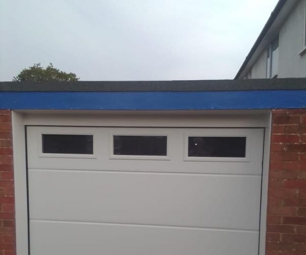 White Garage Door With Windows 2