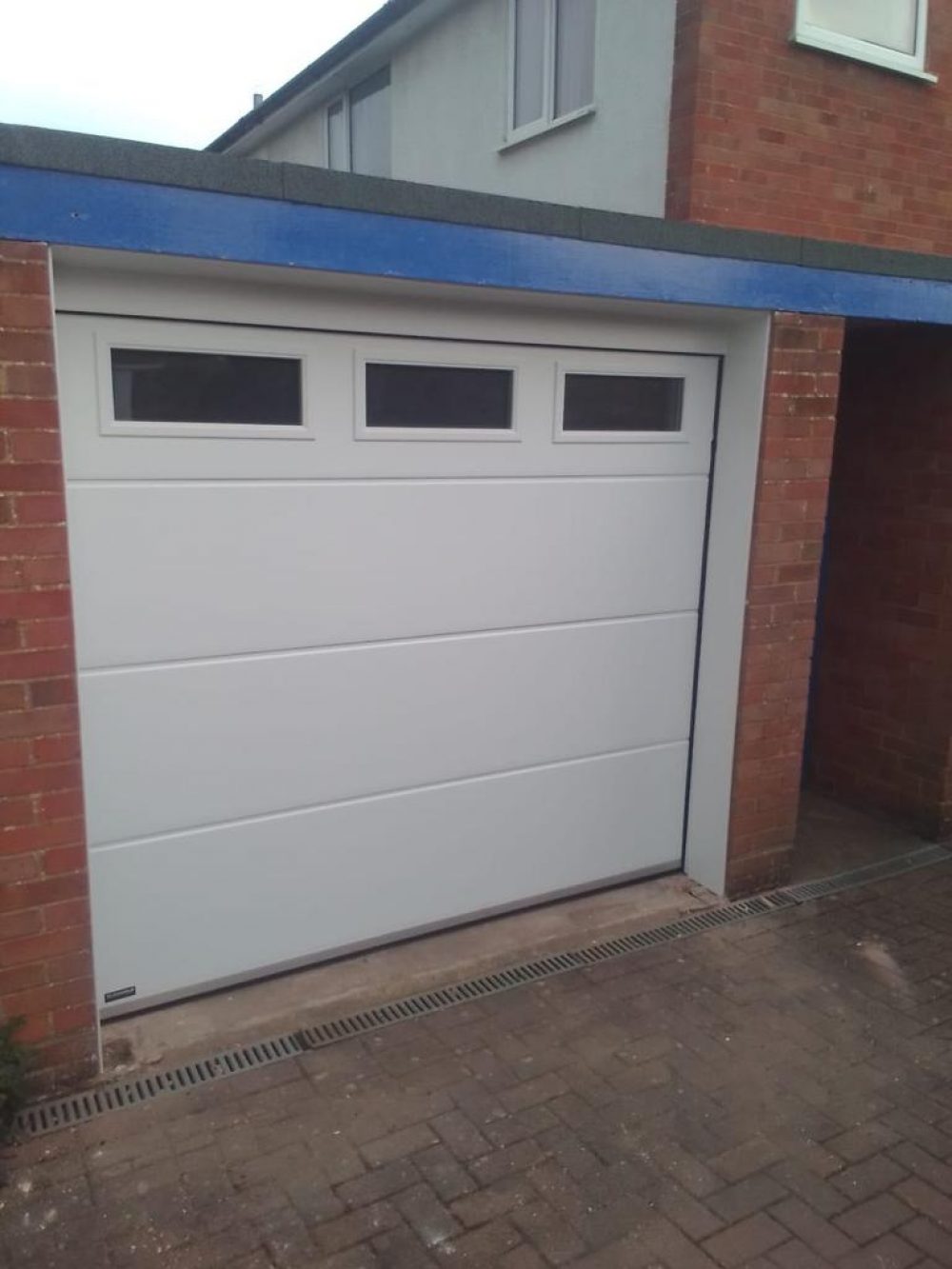 White Garage Door With Windows 1