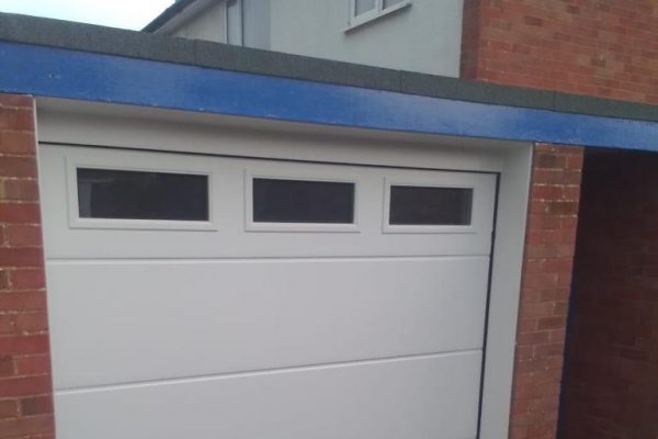 White Garage Door With Windows