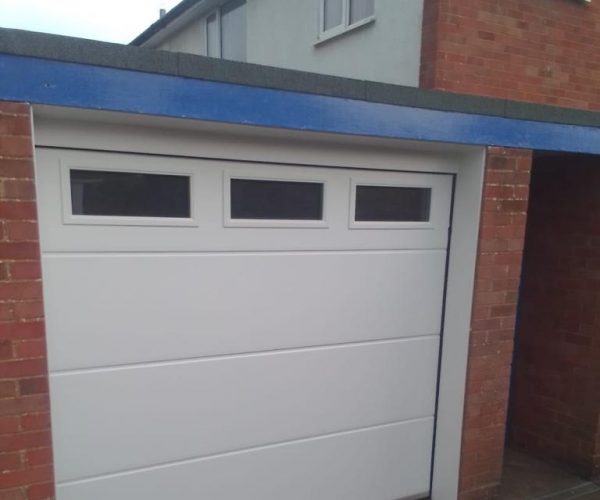 White Garage Door With Windows 3