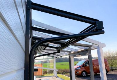 Our over door canopies are made of sleek and sturdy glass panels
