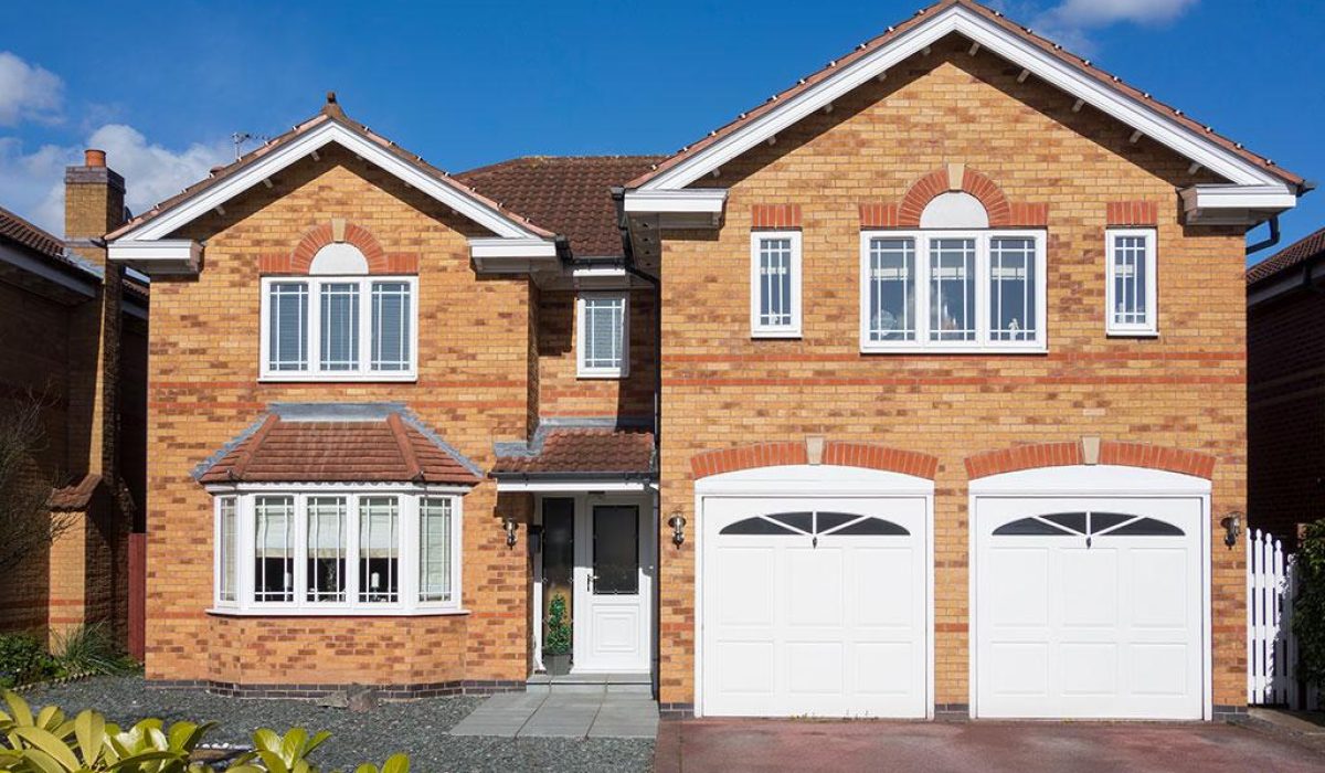 White is a popular garage door colour for modern houses