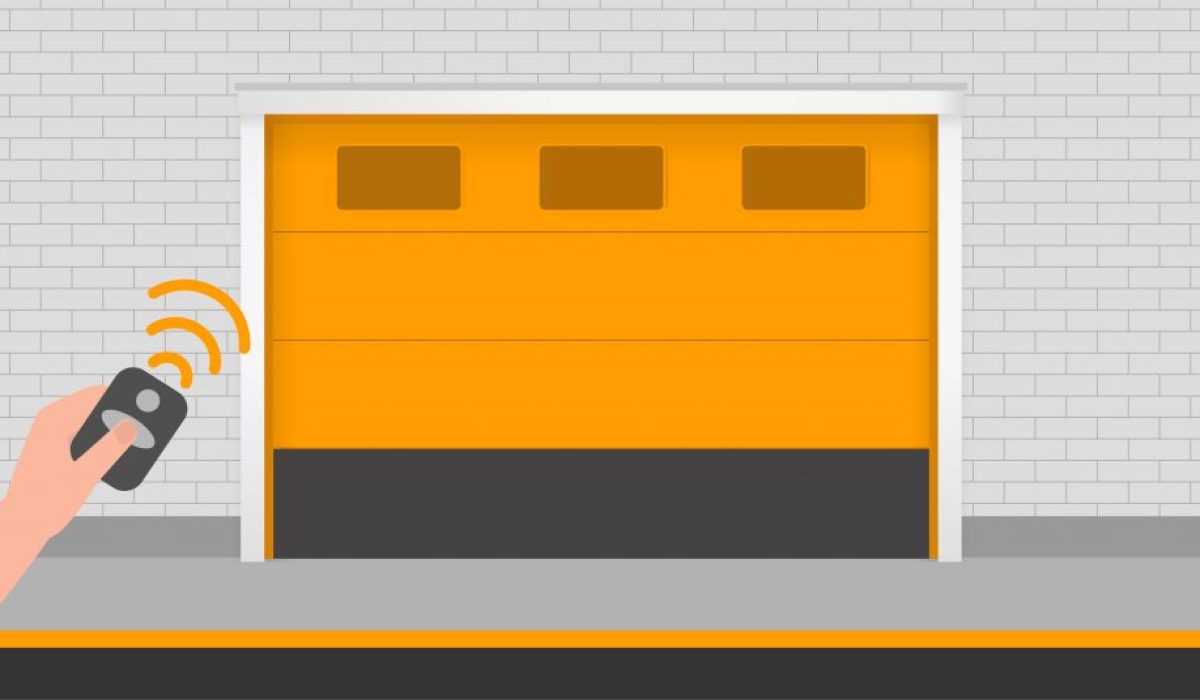 Automatic sectional garage door