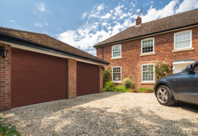 Rosewood garage doors - Doormatic Garage Doors