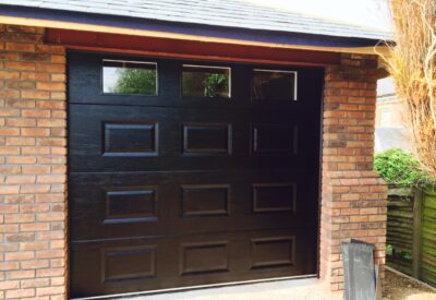 Black Georgian Cassette Finish Garage Door - Doormatic Garage Doors