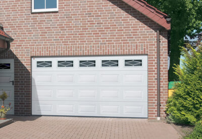 Teckentrup CarTeck Sectional Georgian White with Rhombus Mullion Windows