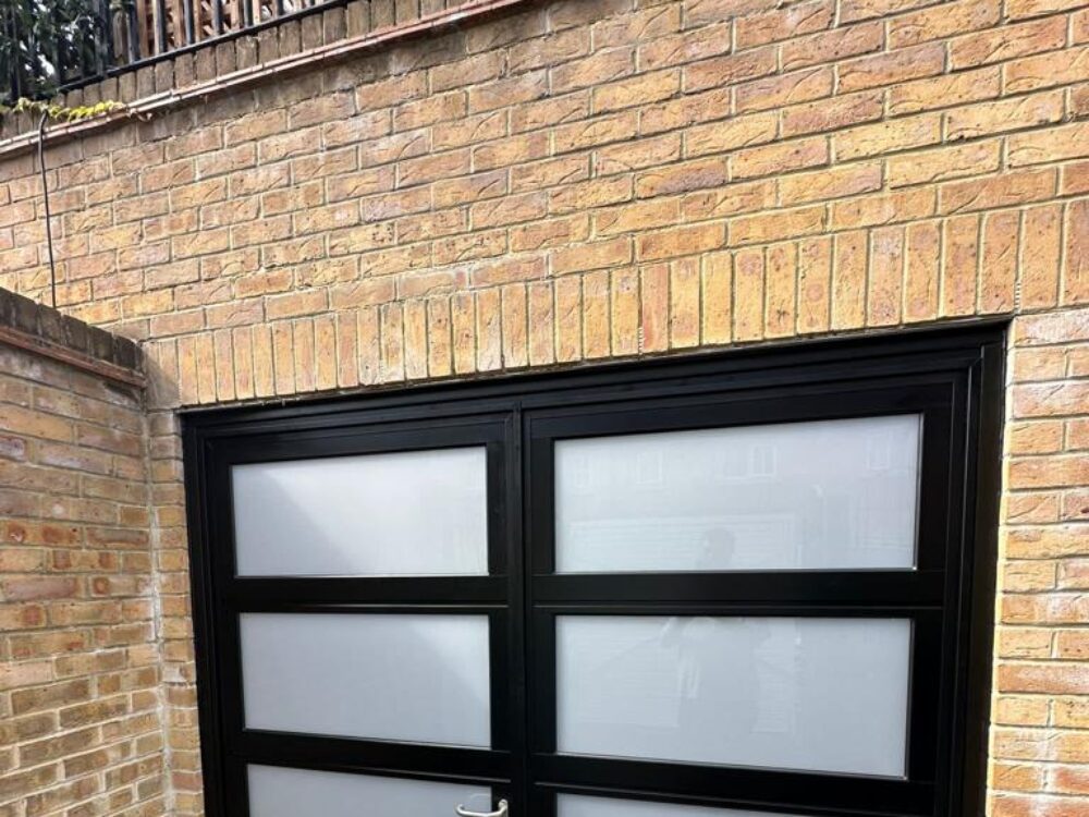 Glass Side-Hinged Garage Door Installation 3