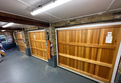 Matching timber garage doors - Doormatic