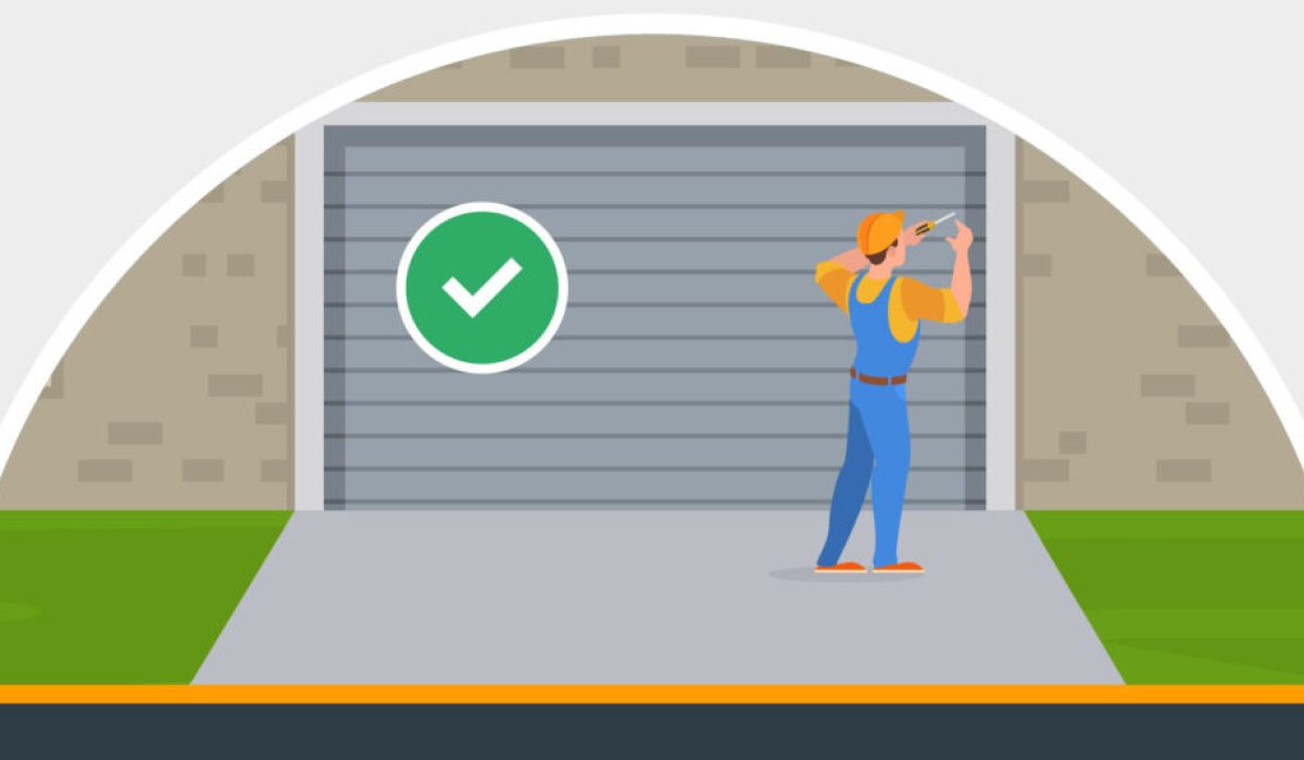 Graphic Of Doormatic Installing A Garage Door