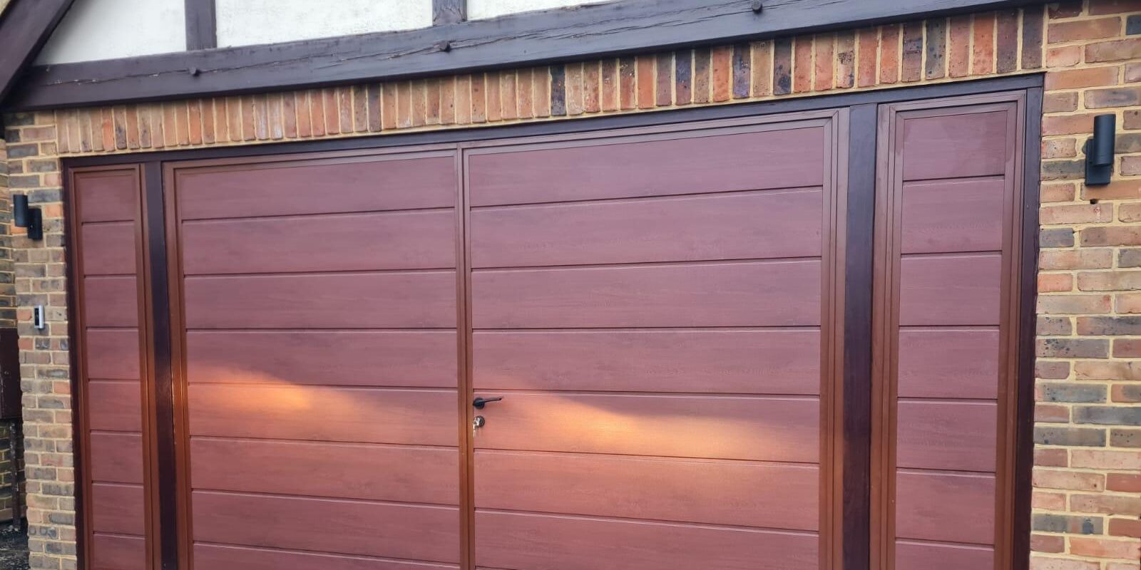 Burgundy Side Hinged Garage Door 2