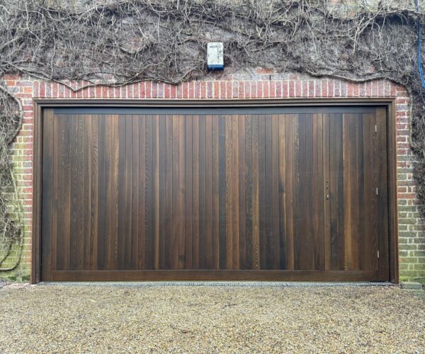 Timber Garage Door With Pedestrian Access 6