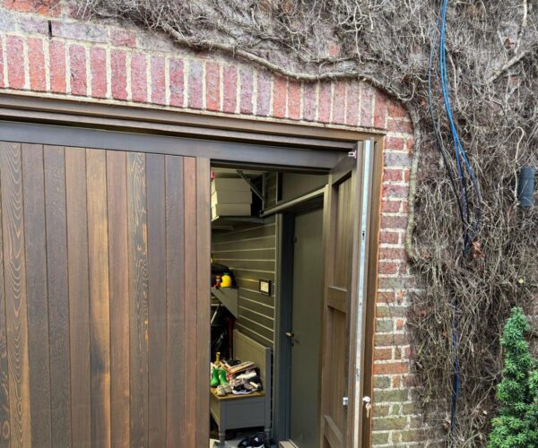 Timber Garage Door With Pedestrian Access 4