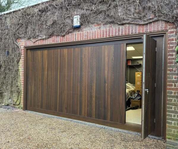 Timber Garage Door With Pedestrian Access 3