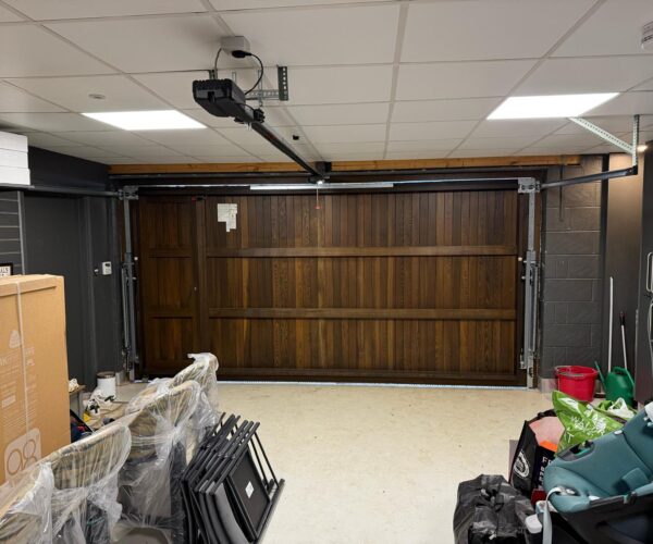 Timber Garage Door With Pedestrian Access 2