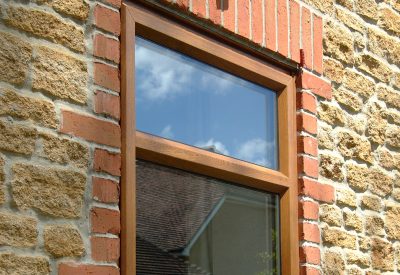 Golden Oak Window Close Up
